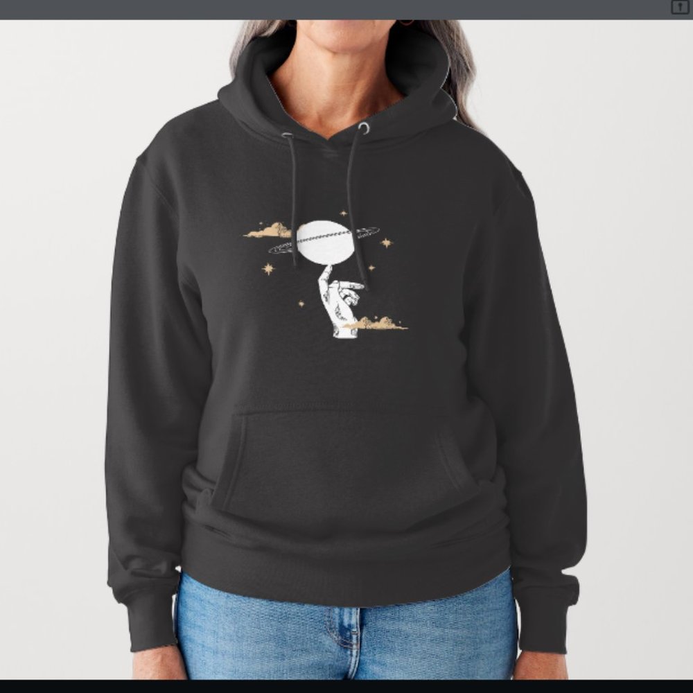 Spin the world with this cool and comfy hoodie